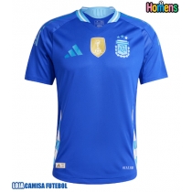 Camisa de Futebol Argentina Equipamento Secundário Copa America 2024 Manga Curta